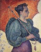 Paul Signac woman with a parasol oil painting picture wholesale